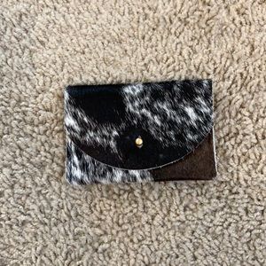 cowhide card holder